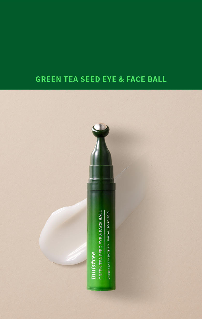 2021春の新作 韓国コスメ innisfree イニスフリー Green Tea Seed Eye Face Ball グリーンティーシード アイ  フェイスボール 10ml ※ゆうパケ可