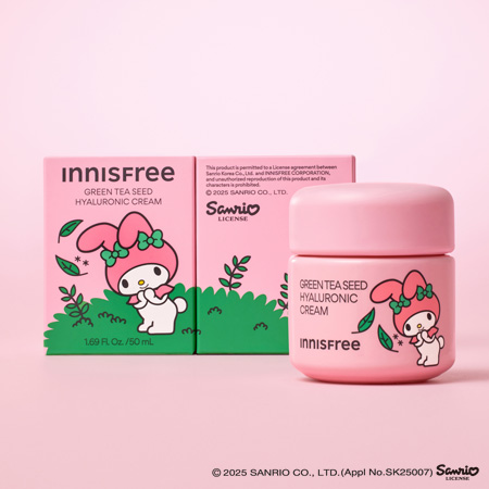 イニスフリーグリーンティーシード　ヒアルロン　クリーム　50ｍL マイメロディ限定